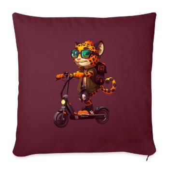 Rouleau Ocelot - Housse de coussin décorative 45 x 45 cm - bordeaux - Devant
