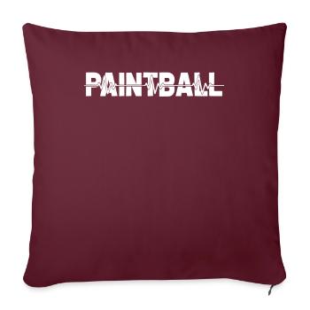 Paintball Ekg Heartbeat - Sofakissenbezug 45 x 45 cm - Burgunderrot - Vorne