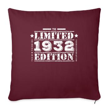 1932 édition limitée anniversaire - Housse de coussin décorative 45 x 45 cm - bordeaux - Devant