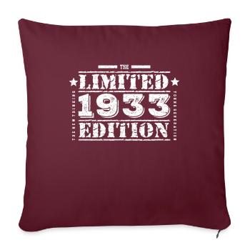 1933 édition limitée anniversaire - Housse de coussin décorative 45 x 45 cm - bordeaux - Devant