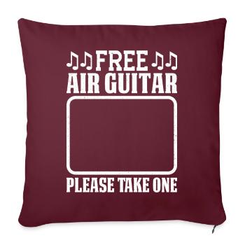 Guitare en air libre s’il vous plaît prendre un plaisir - Housse de coussin décorative 45 x 45 cm - bordeaux - Devant
