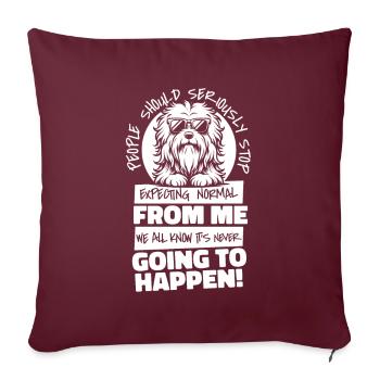 Vieux berger anglais Bobtail - Housse de coussin décorative 45 x 45 cm - bordeaux - Devant