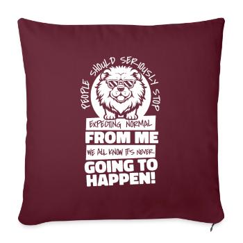Chow Chow - Housse de coussin décorative 45 x 45 cm - bordeaux - Devant