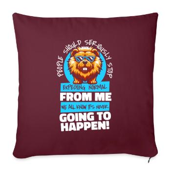 Chow Chow - Housse de coussin décorative 45 x 45 cm - bordeaux - Devant