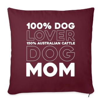 Bouvier australien - Housse de coussin décorative 45 x 45 cm - bordeaux - Devant