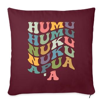 Humuhumunukunukuapua’a Pousseur de récif hawaïen - Housse de coussin décorative 45 x 45 cm - bordeaux - Devant