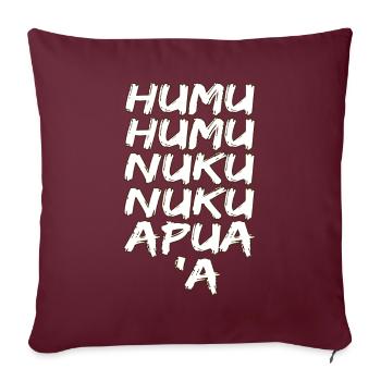 Humuhumunukunukuapua’a Pousseur de récif hawaïen - Housse de coussin décorative 45 x 45 cm - bordeaux - Devant