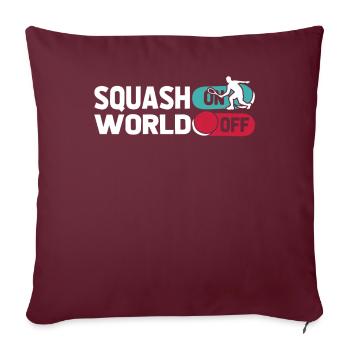 Squash Squash On World Off - Housse de coussin décorative 45 x 45 cm - bordeaux - Devant