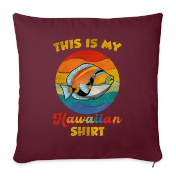Humuhumunukunukuapua’a pousseur de récif hawaïen - Housse de coussin décorative 45 x 45 cm - bordeaux - Devant