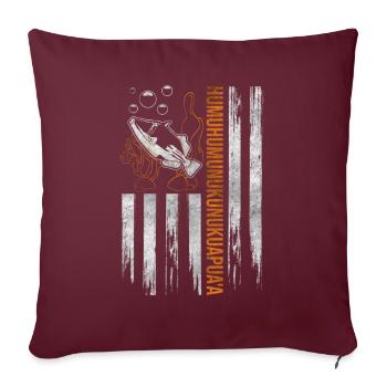 Humuhumunukunukuapua’a pousseur de récif hawaïen - Housse de coussin décorative 45 x 45 cm - bordeaux - Devant