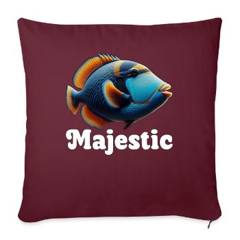 Humuhumunukunukuapua’a Pousseur de récif hawaïen - Housse de coussin décorative 45 x 45 cm - bordeaux - Devant