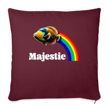 Humuhumunukunukuapua’a Pousseur de récif hawaïen - Housse de coussin décorative 45 x 45 cm - bordeaux - Devant
