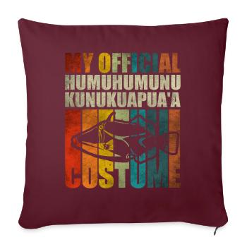 Humuhumunukunukuapua’a pousseur de récif hawaïen - Housse de coussin décorative 45 x 45 cm - bordeaux - Devant