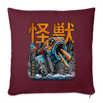 Humuhumunukunukuapua’a Pousseur de récif hawaïen - Housse de coussin décorative 45 x 45 cm - bordeaux - Devant