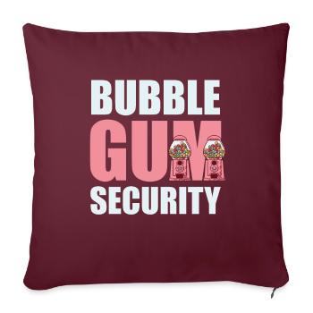 Bubble Gum Sécurité Gumball Machine Cadeau - Housse de coussin décorative 45 x 45 cm - bordeaux - Devant