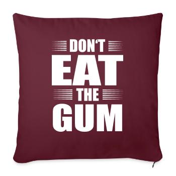 Cadeau Bubblegum drôle - Housse de coussin décorative 45 x 45 cm - bordeaux - Devant