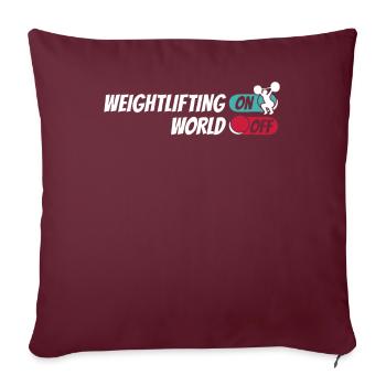 Haltérophilie Haltérophile - Housse de coussin décorative 45 x 45 cm - bordeaux - Devant