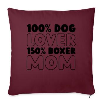 Boxer Hund Deutscher Boxer - Sofakissenbezug 45 x 45 cm - Burgunderrot - Vorne