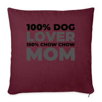 Chow Chow - Housse de coussin décorative 45 x 45 cm - bordeaux - Devant