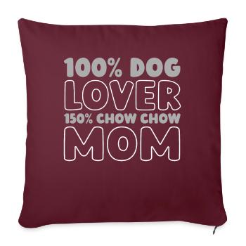 Chow Chow - Housse de coussin décorative 45 x 45 cm - bordeaux - Devant