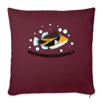 Humuhumunukunukuapua’a Pousseur de récif hawaïen - Housse de coussin décorative 45 x 45 cm - bordeaux - Devant