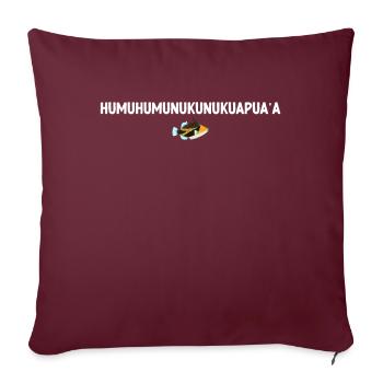 Humuhumunukunukuapua’a pousseur de récif hawaïen - Housse de coussin décorative 45 x 45 cm - bordeaux - Devant