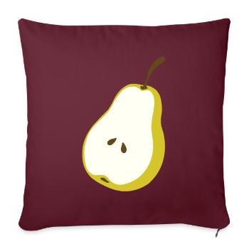 Birnen Vegan Frucht - Sofakissenbezug 45 x 45 cm - Burgunderrot - Vorne