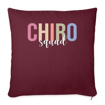 Chiropraticien Chiropratique - Housse de coussin décorative 45 x 45 cm - bordeaux - Devant