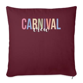 Cirque Carnaval Amoureux du cirque Cirque drôle - Housse de coussin décorative 45 x 45 cm - bordeaux - Devant