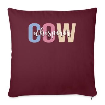 Éleveur de vaches Éleveur de vaches Élevage de vaches - Housse de coussin décorative 45 x 45 cm - bordeaux - Devant