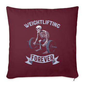 Haltérophilie Haltérophilie - Housse de coussin décorative 45 x 45 cm - bordeaux - Devant