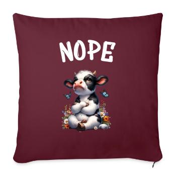 La vache dit non pour les garçons et les filles - Housse de coussin décorative 45 x 45 cm - bordeaux - Devant