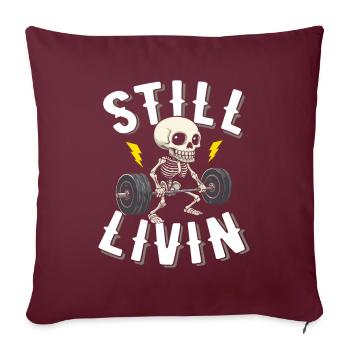 Haltérophilie Haltérophilie - Housse de coussin décorative 45 x 45 cm - bordeaux - Devant