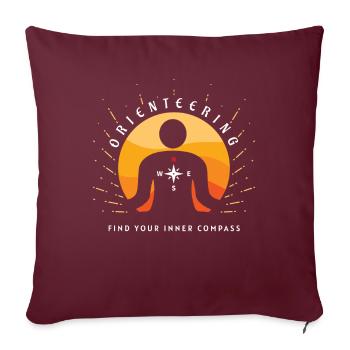 Orientation de la boussole intérieure - Housse de coussin décorative 45 x 45 cm - bordeaux - Devant