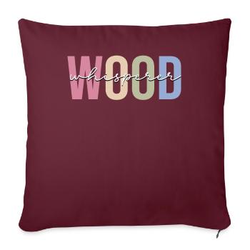 Menuisiers, menuisiers, menuisiers - Housse de coussin décorative 45 x 45 cm - bordeaux - Devant