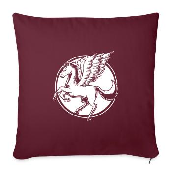 Pégase - Housse de coussin décorative 45 x 45 cm - bordeaux - Devant