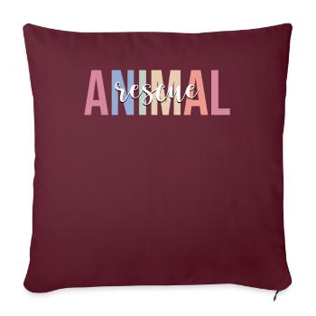 accepter. - Housse de coussin décorative 45 x 45 cm - bordeaux - Devant