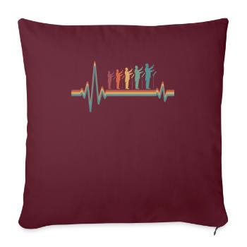 Orchester Ekg Heartbeat - Sofakissenbezug 45 x 45 cm - Burgunderrot - Vorne