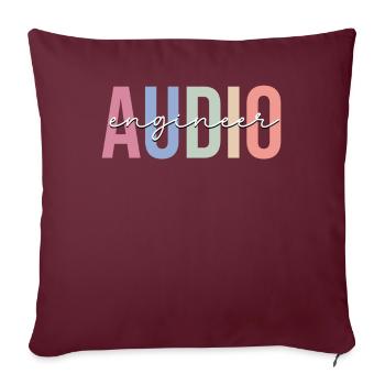 Ingénieur du son Ingénieur du son - Housse de coussin décorative 45 x 45 cm - bordeaux - Devant