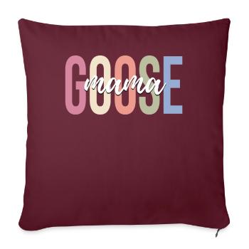 Canard d’oie - Housse de coussin décorative 45 x 45 cm - bordeaux - Devant