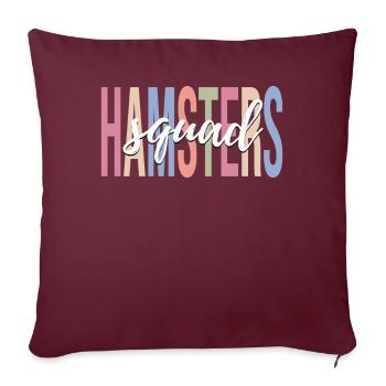 Hamster Hammy Amoureux des animaux - Housse de coussin décorative 45 x 45 cm - bordeaux - Devant