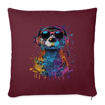 Otter - Sofakissenbezug 45 x 45 cm - Burgunderrot - Vorne