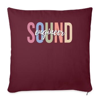 Ingénieur du son Ingénieur du son - Housse de coussin décorative 45 x 45 cm - bordeaux - Devant