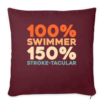 Nageurs nageurs - Housse de coussin décorative 45 x 45 cm - bordeaux - Devant