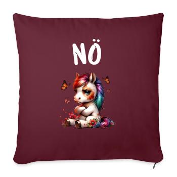 Dicton drôle sur les chevaux Non pour les amoureux des chevaux - Housse de coussin décorative 45 x 45 cm - bordeaux - Devant