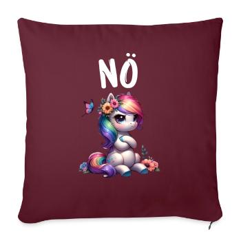 Cheval Drôle Dicton Non pour les amoureux des chevaux - Housse de coussin décorative 45 x 45 cm - bordeaux - Devant