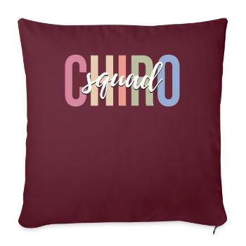 Chiropraticien Chiropratique - Housse de coussin décorative 45 x 45 cm - bordeaux - Devant