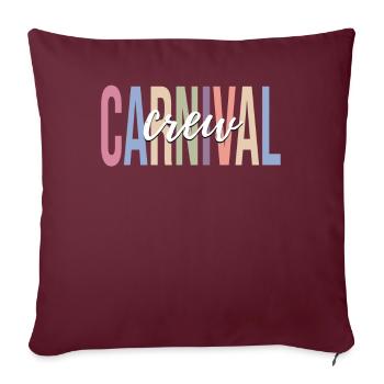 Cirque Carnaval Amoureux du cirque Cirque drôle - Housse de coussin décorative 45 x 45 cm - bordeaux - Devant