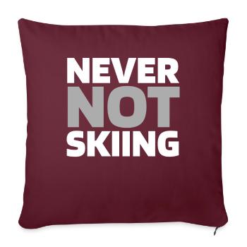 Ski Après-ski - Housse de coussin décorative 45 x 45 cm - bordeaux - Devant