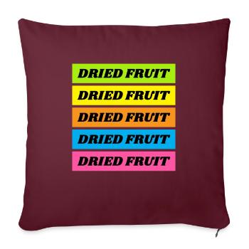 Déshydratation rétro des fruits secs - Housse de coussin décorative 45 x 45 cm - bordeaux - Devant